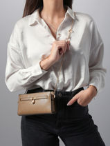 Sac Bandoulire Hamilton Cuir Michael kors Beige hamilton F5GNXC0L-vue-porte