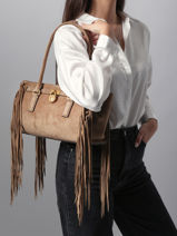 Shoulder Bag Hamilton Michael kors Beige hamilton F5ANXT0S-vue-porte