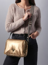 Sac Bandouli�re Doudoune Le voyage en panier Or doudoune AHP233-vue-porte