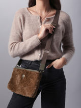 Shoulder Bag Doudou Le voyage en panier Green doudou AHP253-vue-porte