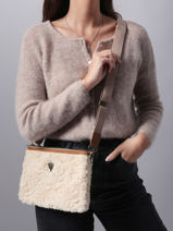 Sac Bandouli�re Doudou Polyester Le voyage en panier Beige doudou AHP253-vue-porte