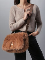 Shoulder Bag Doudou Le voyage en panier Brown doudou AHP266-vue-porte