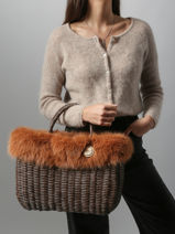 Shopping Bag Doudou Le voyage en panier Brown doudou L-vue-porte