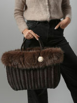 Shopping Bag Doudou Le voyage en panier Brown doudou L-vue-porte