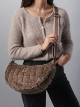 Shoulder Bag Quadri Le voyage en panier Brown quadri AHP269-vue-porte