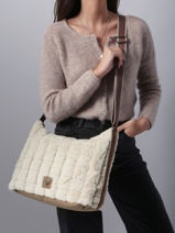 Shoulder Bag Quadri Le voyage en panier Beige quadri AHP272-vue-porte