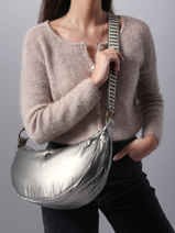 Shoulder Bag Doudoune Le voyage en panier Silver doudoune AHP230-vue-porte