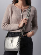 Shoulder Bag Doudoune Le voyage en panier Silver doudoune AHP231-vue-porte