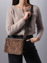 Shoulder Bag Doudou Le voyage en panier Brown doudou AHP253-vue-porte