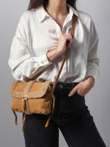 Shoulder Bag Othilia Leather Vanessa bruno Brown othilia 10V40907-vue-porte