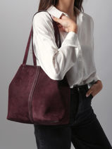 Shoulder Bag Cabas Leather Vanessa bruno Red cabas 29V40874-vue-porte