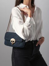 Medium Denim Moon Crossbody Bag Vanessa bruno Blue moon 14V40533-vue-porte