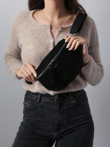 Sac Banane Miniprix Noir velvet F7505-vue-porte