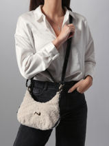 Shearling Leather Sam Crossbody Bag Nathan baume Beige vogue S-vue-porte