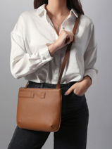 Leather Napoli Crossbody Bag Nathan baume Brown n city 2-vue-porte