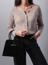 Satchel Velvet Miniprix Black velvet F7510-vue-porte