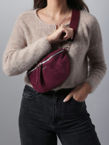 Sac Banane Miniprix Rouge velvet F7505-vue-porte