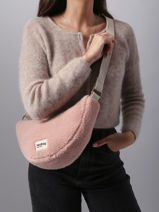 Sac Banane Teddy Hindbag Rose teddy TE-vue-porte