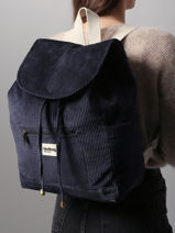 Crossbody Bag Hindbag Blue velours V-vue-porte