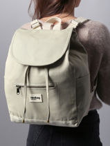 Backpack Eliot Cotton Hindbag Green best seller ELIOT-vue-porte