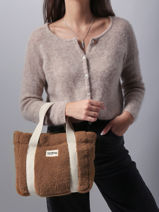 Satchel Teddy Hindbag Brown teddy TE-vue-porte