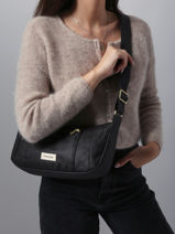 Shoulder Bag Waxed Cotton Rivedroite Black waxed CHARIWAX-vue-porte