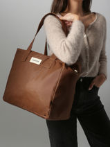 Shoulder Bag Clestins Waxed Rivedroite Brown waxed CELESWAX-vue-porte