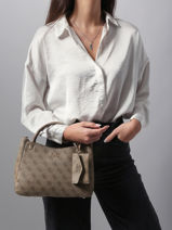Sac Port Main Brenton Guess Marron brenton LG964805-vue-porte