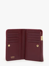 Compact Leather Premier Flirt Wallet Lancel Violet premier flirt A11136-vue-porte