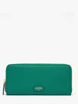 Long Leather Ninon Wallet Lancel Green ninon A13833