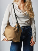 Longchamp Besace longchamp toile Besaces Beige-vue-porte
