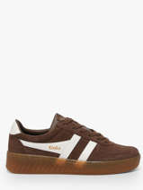 Sneakers Grandslam In Leather Gola Brown women CLA589