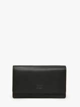Leather Caviar Wallet Crinkles Black caviar 14001
