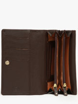 Leather Caviar Wallet Crinkles Brown caviar 14001-vue-porte