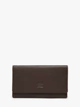 Leather Caviar Wallet Crinkles Brown caviar 14001