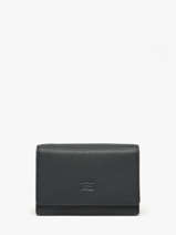 Leather Caviar Flap Wallet Crinkles Blue caviar 14049