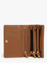 Leather Caviar Flap Wallet Crinkles Brown caviar 14049-vue-porte