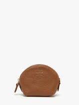 Leather Caviar Coin Purse Crinkles Brown caviar 14026