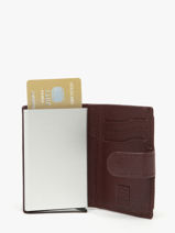 Portefeuille Caviar Cuir Crinkles Violet caviar 14600-vue-porte