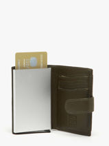 Portefeuille Caviar Cuir Crinkles Vert caviar 14600-vue-porte