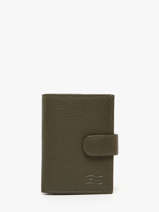 Portefeuille Caviar Cuir Crinkles Vert caviar 14600