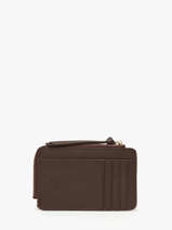 Card Holder Leather Crinkles Brown caviar 14318