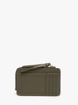 Porte-cartes Cuir Crinkles Vert caviar 14318