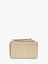 Card Holder Caviar Leather Crinkles Beige caviar 14318