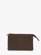 Leather Caviar Coin Purse Crinkles Brown caviar 14538