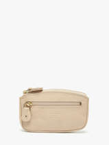 Leather Caviar Coin Purse Crinkles Beige caviar 14036