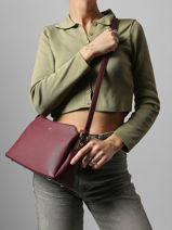 Sac Bandouli�re Grained Miniprix Rouge grained F2516-vue-porte