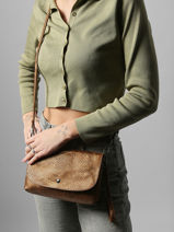 Shoulder Bag Snake Miniprix Brown snake 19645-vue-porte