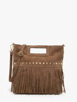 Sac Bandouli�re Velvet Milano Marron velvet VE25091