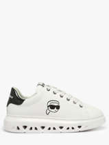 Sneakers Kapri Kite In Leather Karl lagerfeld White women KL64525